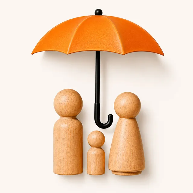 Brikker med paraply